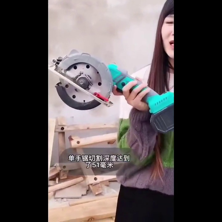 猛匠6寸5.5无刷锂电圆锯通用充电池式单手提多功能木工圆盘切割机