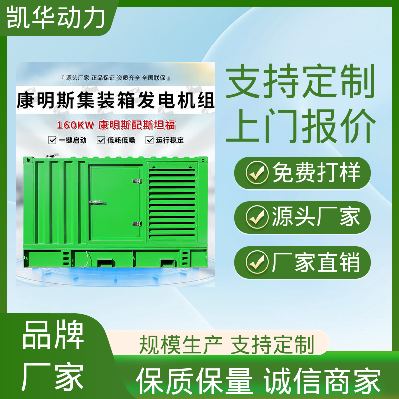 凯华动力 精密打造支持定制 高效能 160kw康明斯配斯坦福集装箱