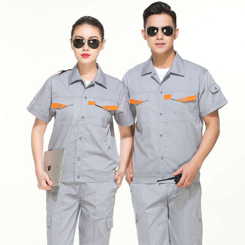 夏季工作服男短袖套装修电工厂服车间劳保环卫汽修物业保洁服长袖