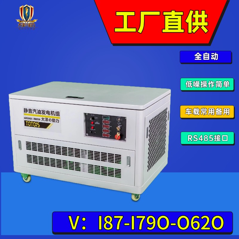 低温启动大泽动力20KW千瓦汽油发电机组型号TOTOZ20 投标建筑施工