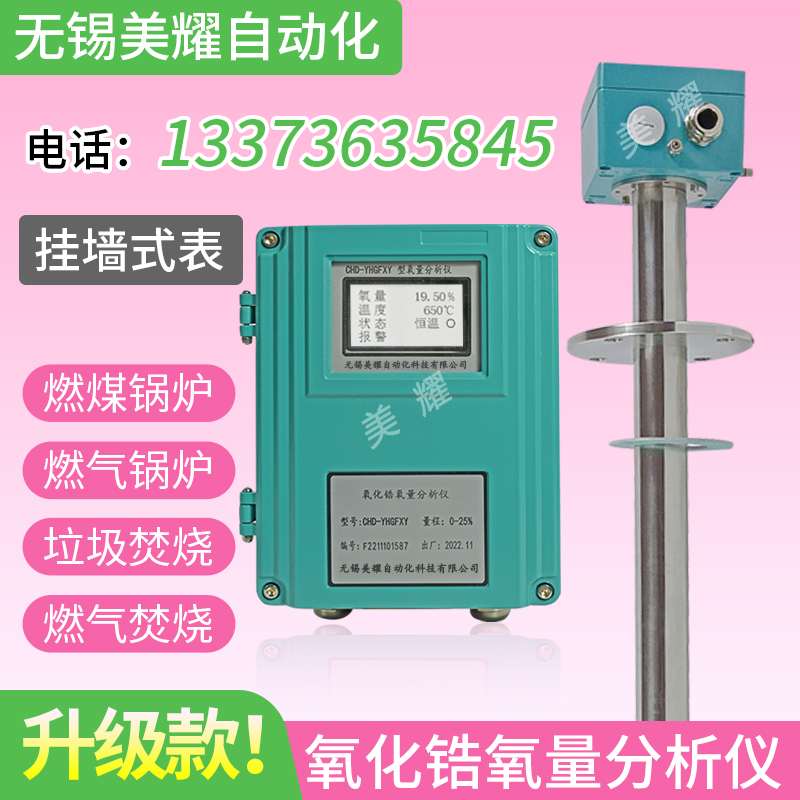 氧化锆氧量分析仪插入式烟道氧气含量分析仪检测含氧量变送器ZO
