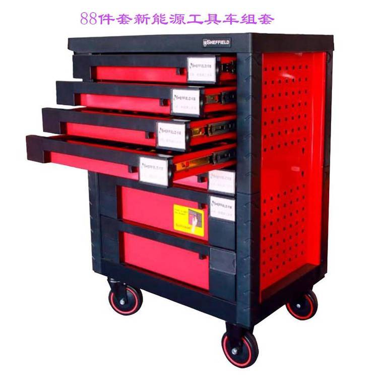 供应钢盾（sheffield）88件套新能源工具车 VDE绝缘类维修组合