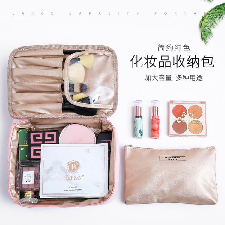 厂家定制欧式化妆包 北欧风旅行洗漱包男女便携收纳袋收纳包 防水大容量化妆包子母套装