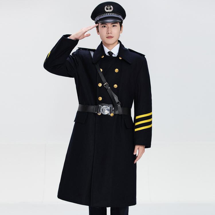 厂家直销工作服加棉加厚保暖秋冬装售楼部物业酒店礼宾制服大衣