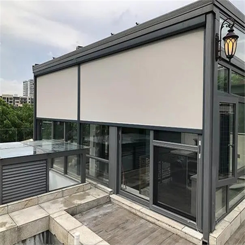 室外防风卷帘 户外电动窗帘 防雨防蚊虫智能遮阳帘 鑫泰洋源头工厂