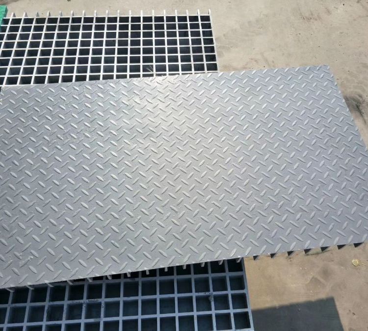 污水池电缆沟玻璃钢盖板 地沟双面花纹型鼎翔玻璃钢