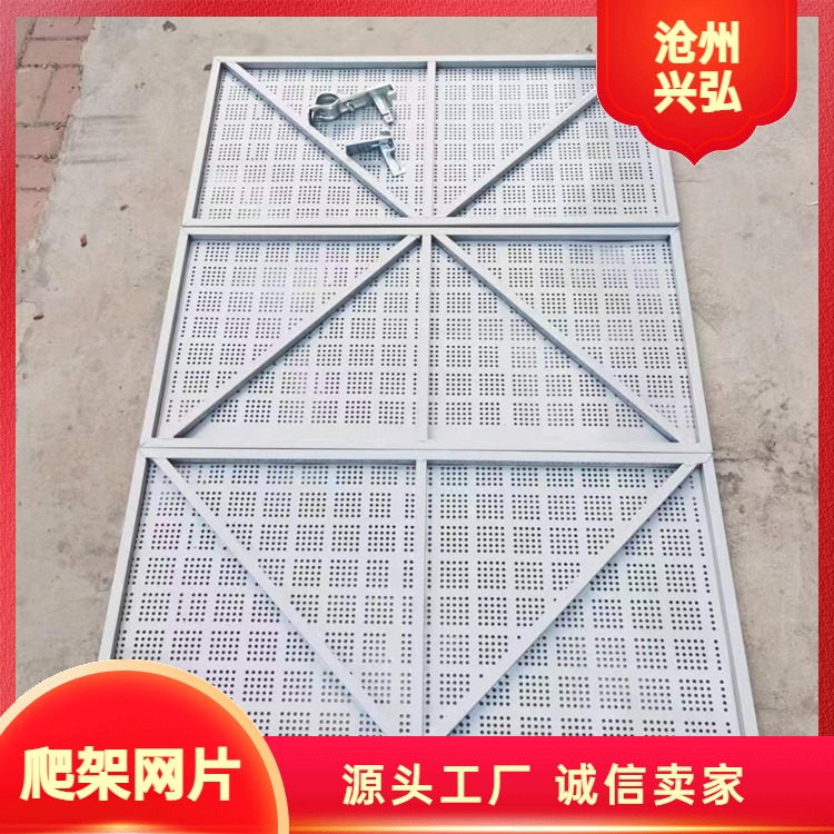 防护爬架网厂家 建筑外墙爬架网片 强度高网体轻 易安装拆卸