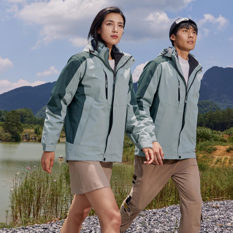 锦丹 佛|山 冲锋衣批发 可拆卸厚外套刺绣工装秋冬 免费印LOGO