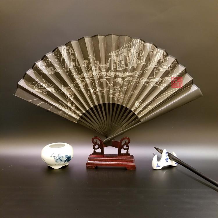 纸扇_古风折扇_义和扇坊 专业定做古典折 扇 企业广告礼品扇子
