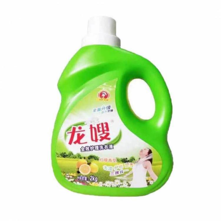 龙嫂2000ml柠檬洗衣液 量贩装深层洁净持久留香