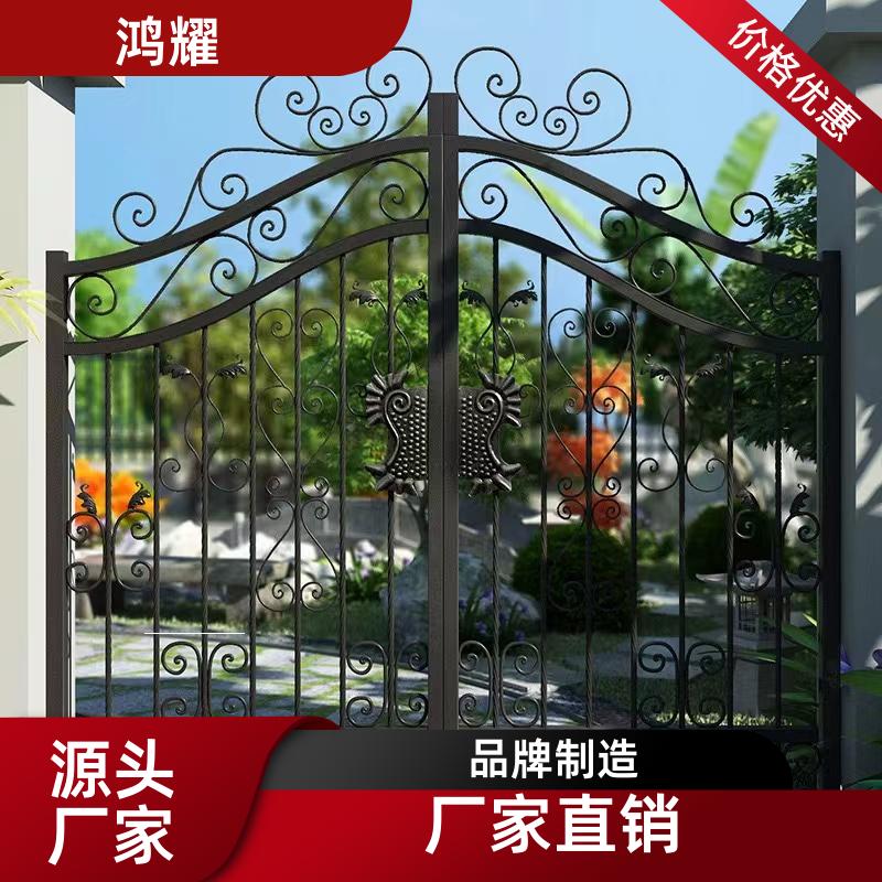 鸿耀 农村院子进户门 乡村单开铁门 防腐防锈 支持定制