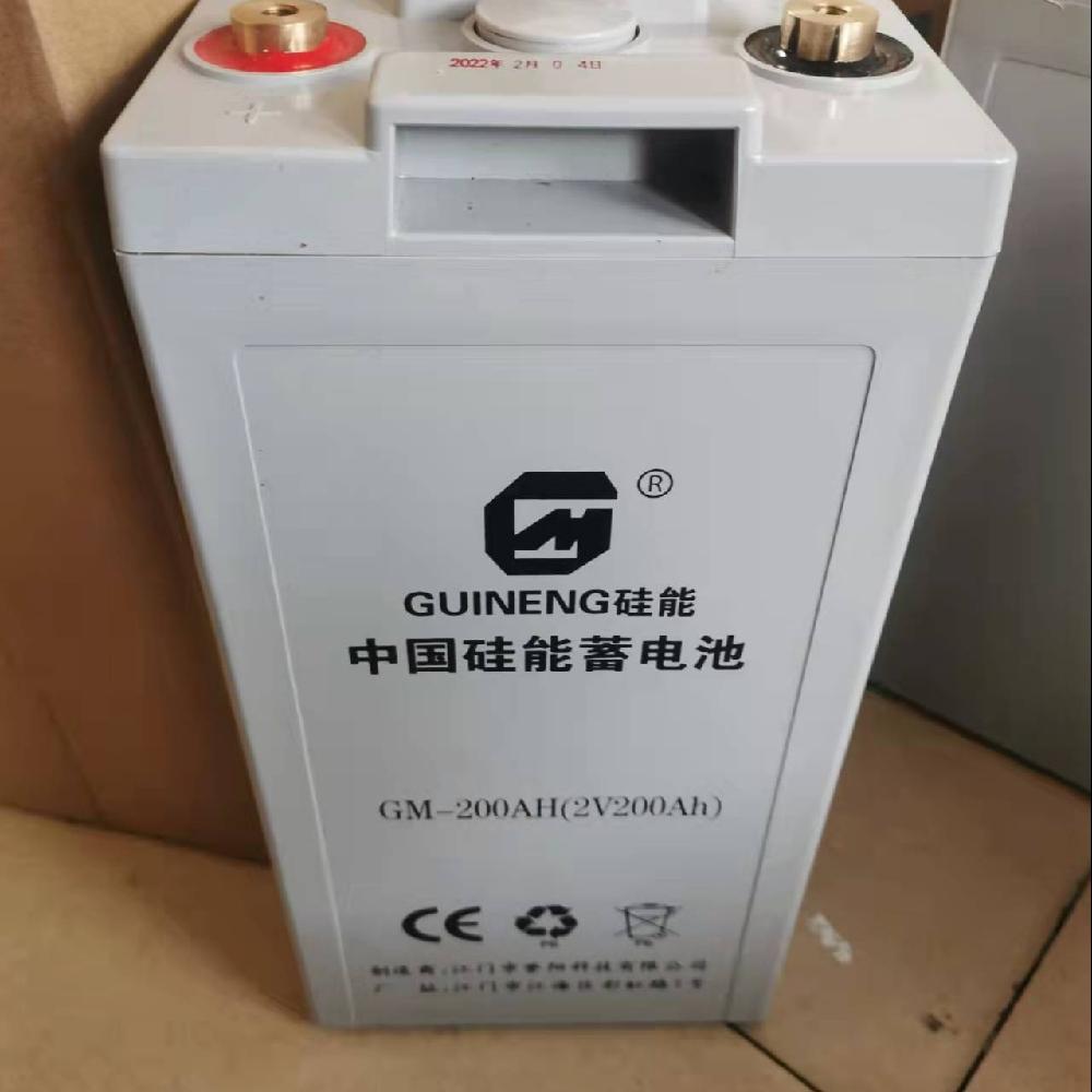 中国硅能蓄电池GM-200AH 免维护储能工匠电瓶 UPS直流屏不间断电源