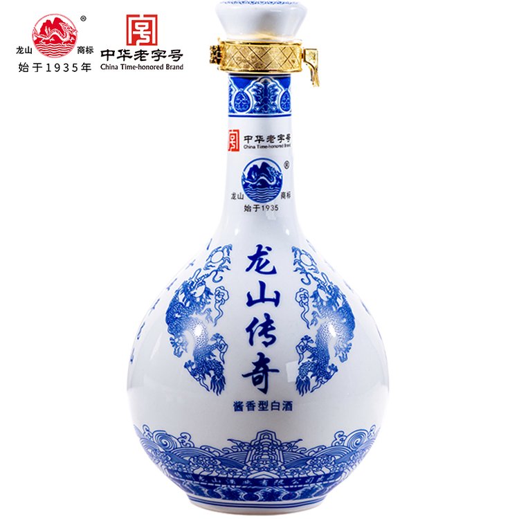 龙山牌白酒 龙山传奇 酱香型白酒 500ml礼盒装