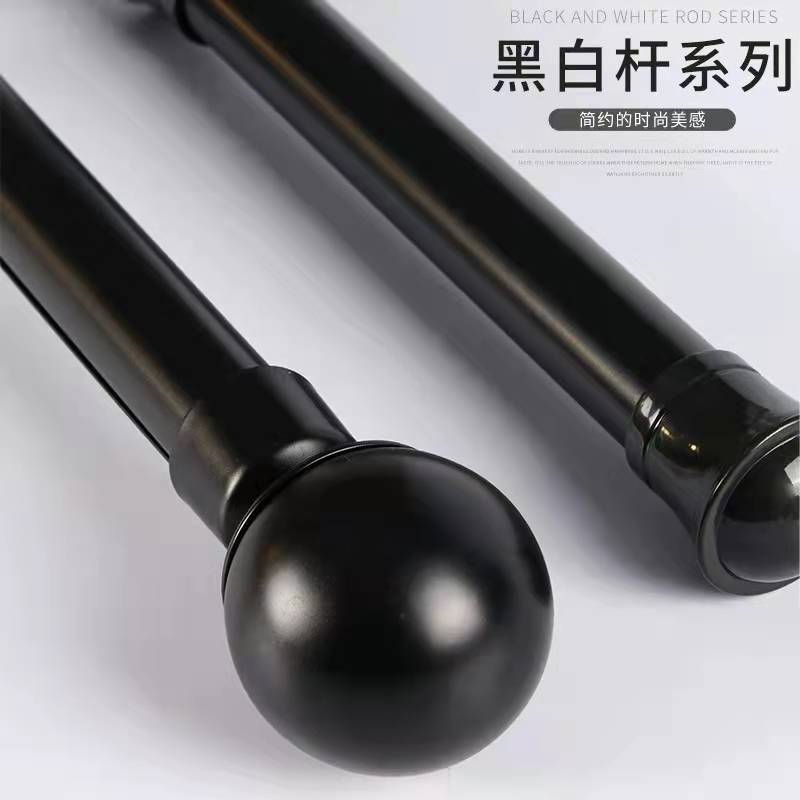 轻奢现代简约窗帘杆加厚三线铝合金头喇叭头静音罗马杆