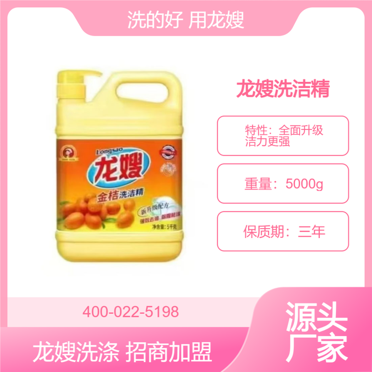 龙嫂1500克果香透明洗洁精诚招区域代理 高效去油 去除残留
