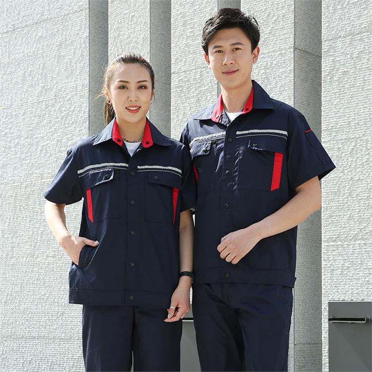 珀尔雅 工作服生产厂家 夏季短袖工装 半袖厂服劳保服 免费设计