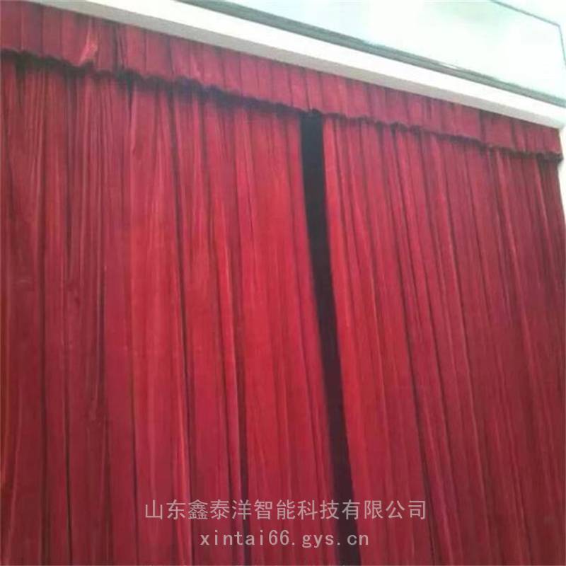 金丝绒阻燃幕布厂家 幼儿园演出舞台升降幕 学校会议厅背景幕布