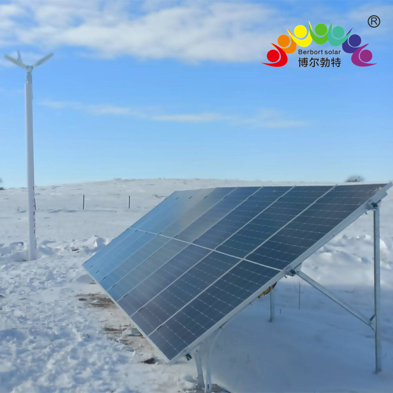 博尔勃特耐低温太阳能离网供电系统无电区锂电池风光互补发电系统