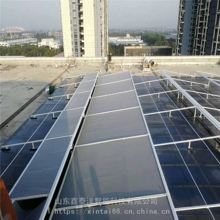 阳光房室外遮阳棚 商场采光顶户外电动天幕棚 遮阳防晒遮阳天幕厂家