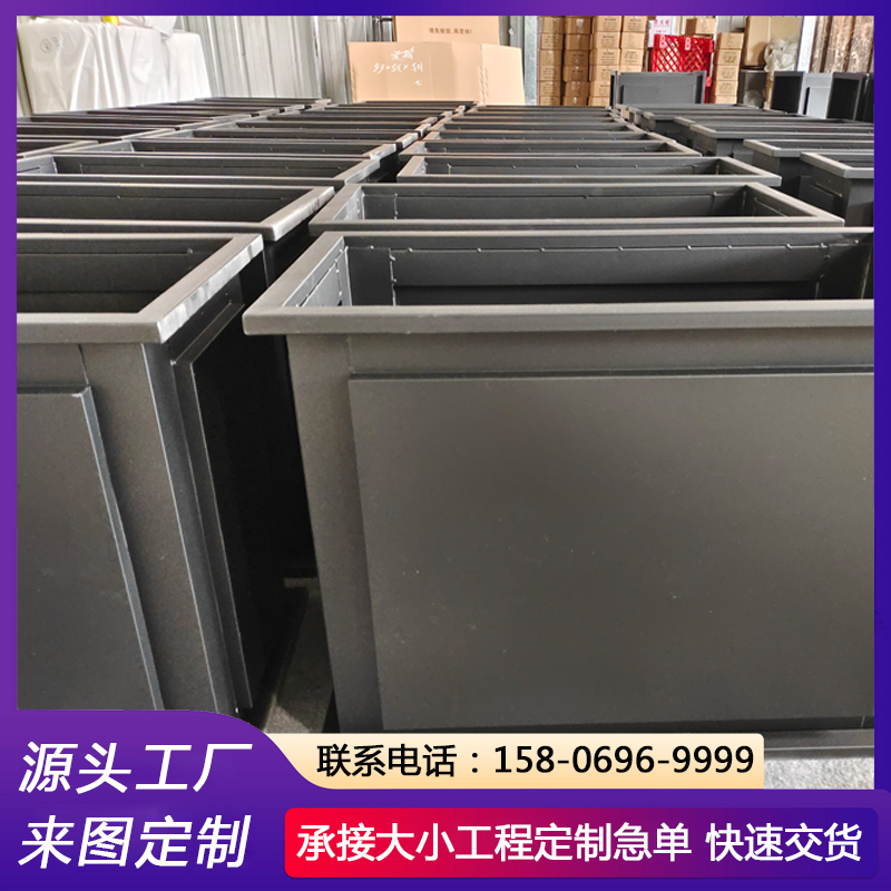 太阳能花箱厂家 道路护栏花槽 印花LOGO 城市美化隔断 支持定制