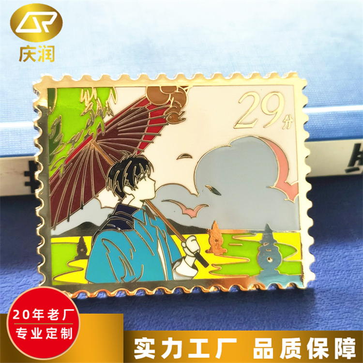 定做金属徽章 会议胸章 公司 司徽胸标 彩印工艺色彩艳丽丰富