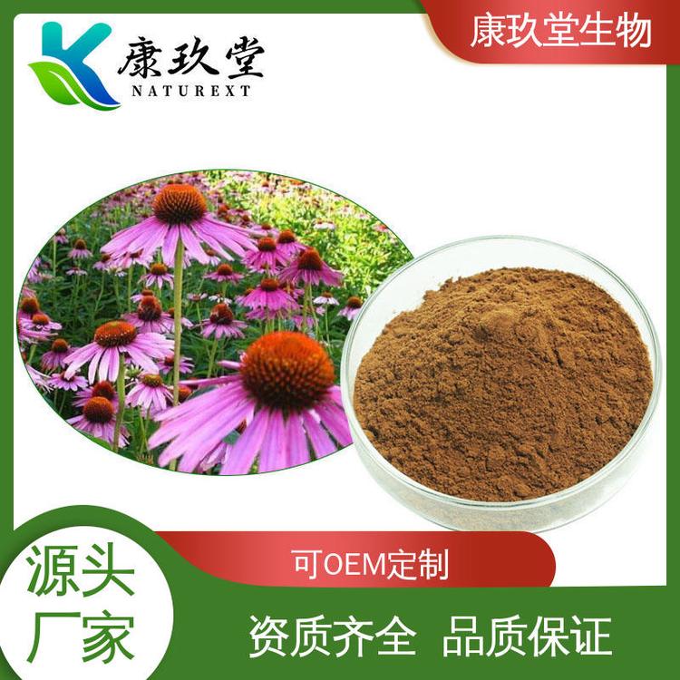 棕黄色粉末 设备先进 紫锥菊提取物 菊苣酸，绿原酸，咖啡酸 康玖堂