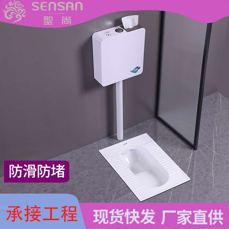 工程蹲便器 公厕手动按压开关 工程供货 代找货车 聖尚