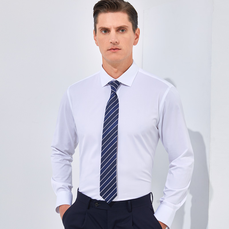 澳歌服饰男士抗菌竹纤维长袖衬衫 企业一站式工作服定制平台