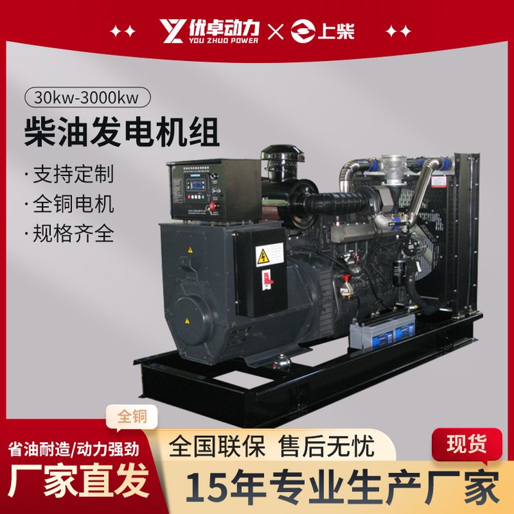 上柴柴油发电机组 全铜无刷电机 30-3000KW 支持定制 全国联保