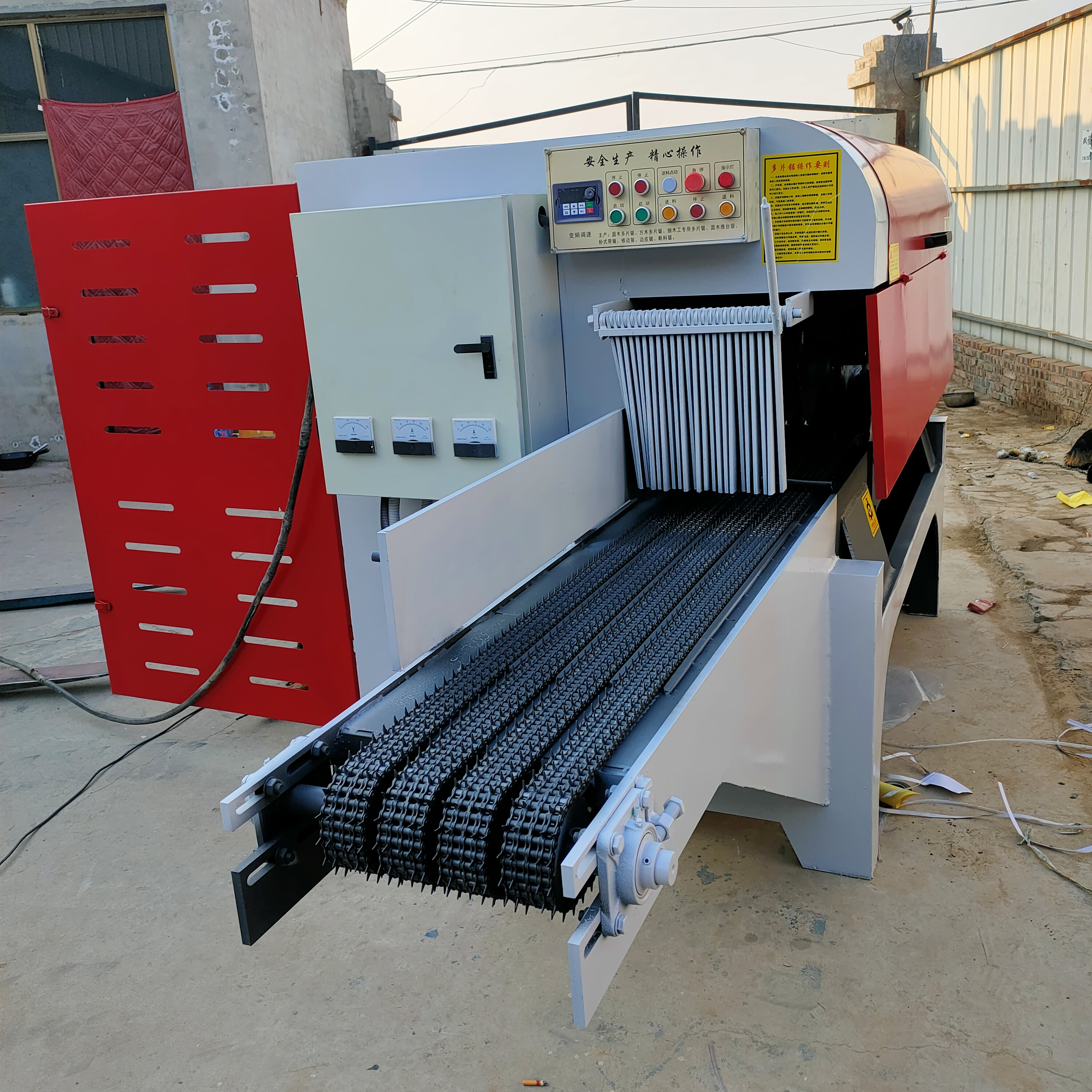 圆木多片锯 U型板送料平台 直径150mm 200mm 250mm 300mm 350mm
