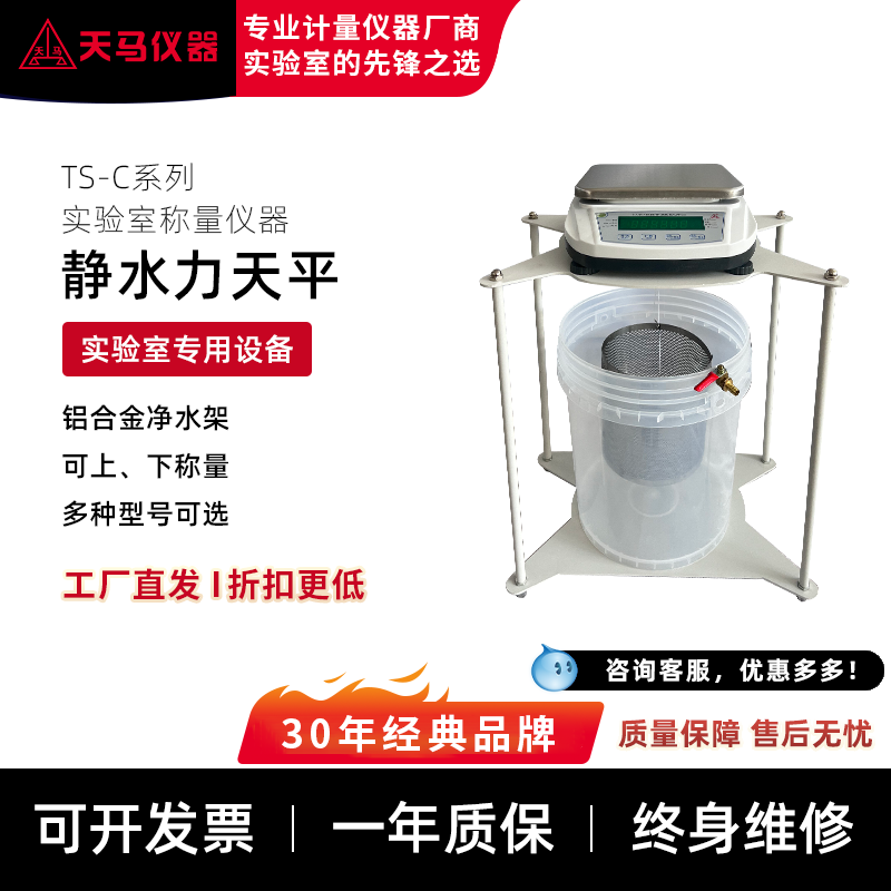 静水力天平 下称功能 单位转换 全量程去皮 品质保证TS50001C