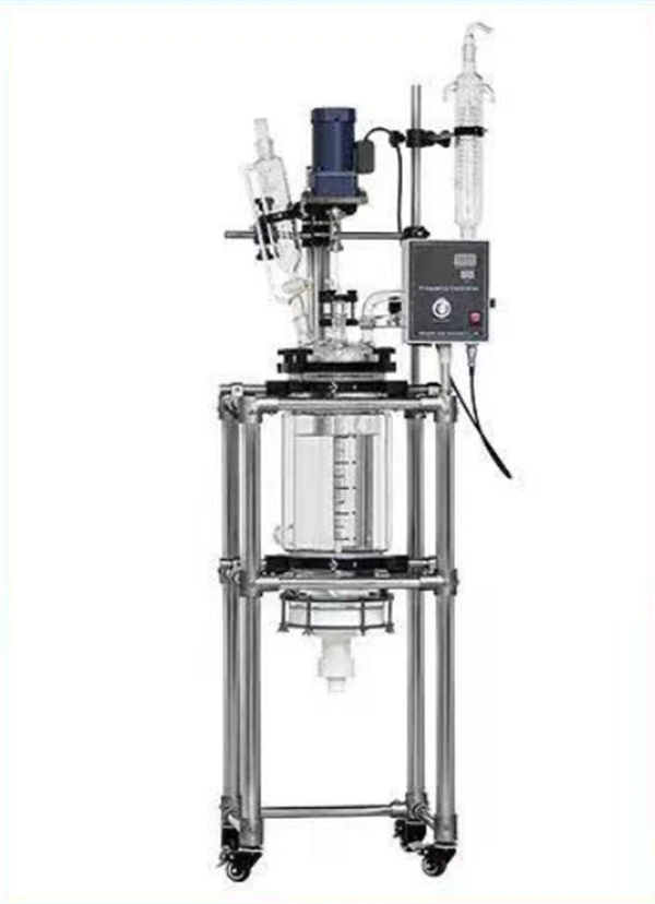 双层玻璃反应釜 加热实验室蒸馏反应器50L100L/150L/200L