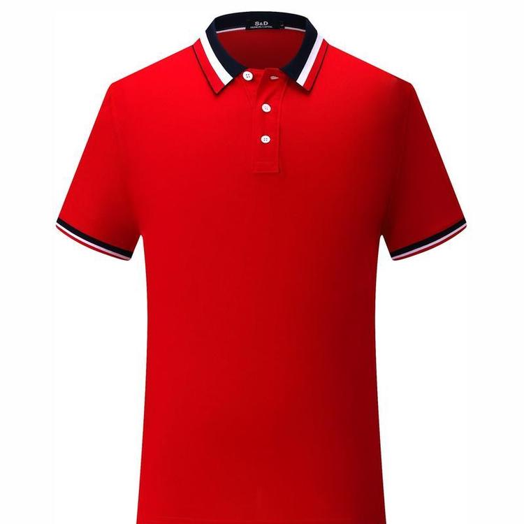 SD7926三色条纹领短袖POLO衫 工作服T恤夏季公司团建广告文化衫