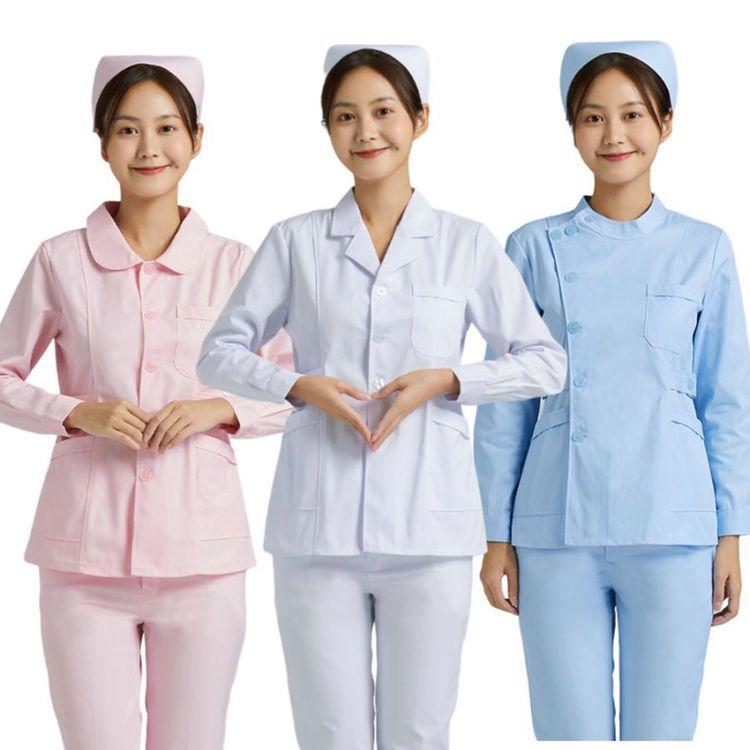 护士服短袖女夏装 圆领护士分体套装 牙科口腔医护工作服