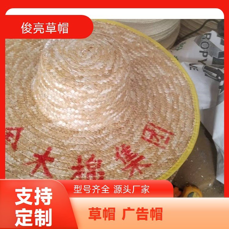 俊亮供应遮阳帽厂家稻草编制草帽 有顶设计 新颖实用