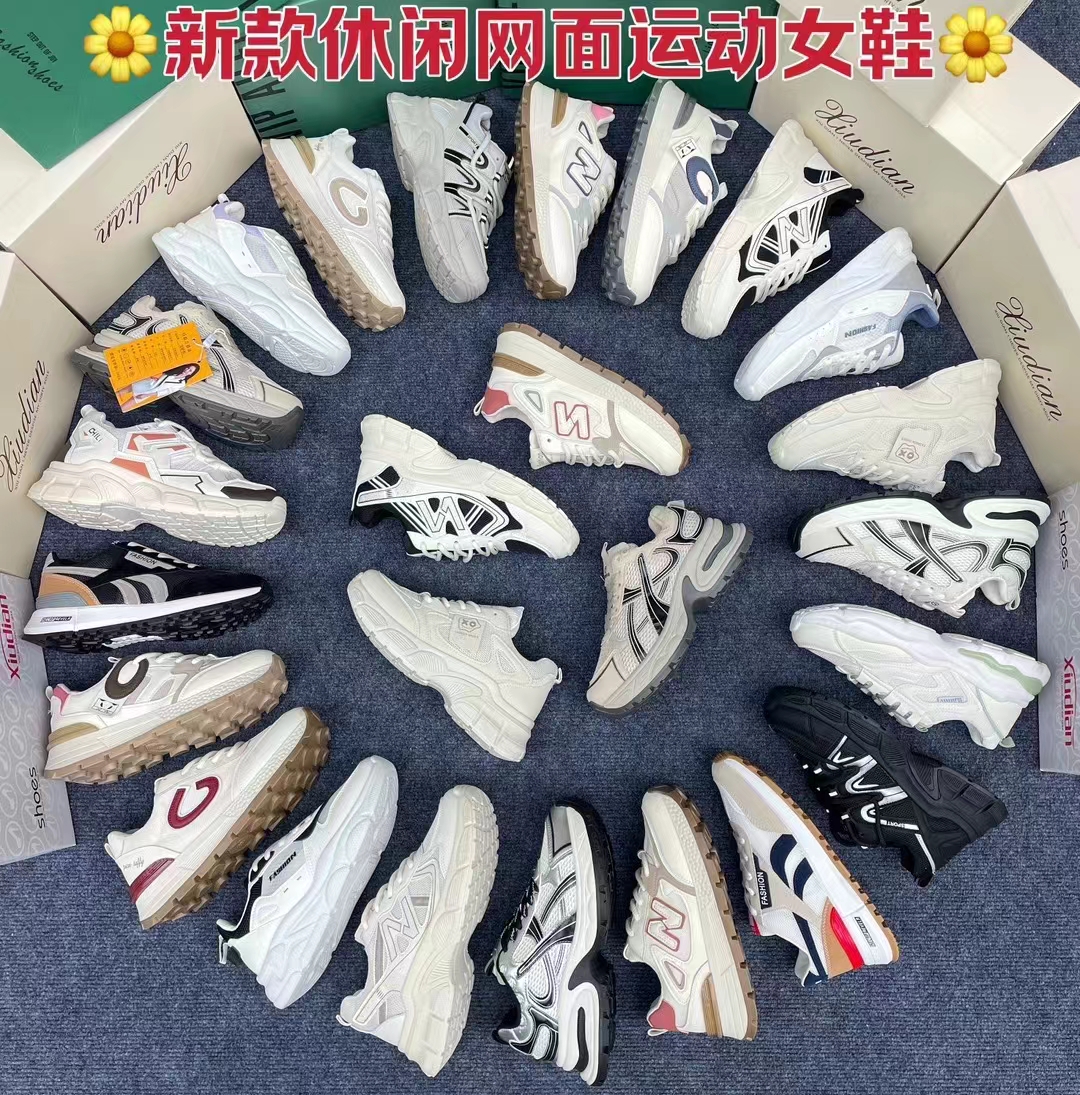 厚底软底休闲鞋时尚百搭运动鞋 新款休闲网面运动女鞋批发赶集创业