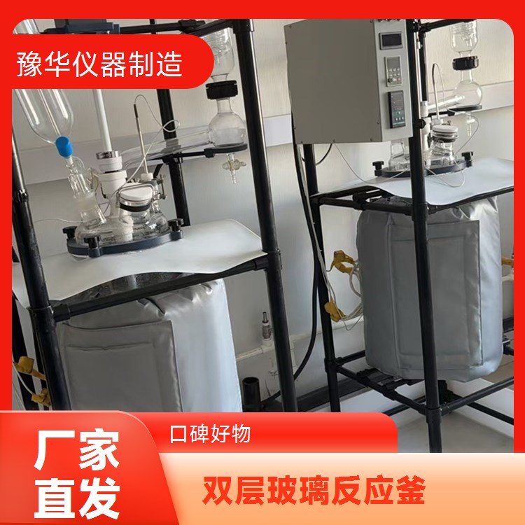 豫华仪器双层玻璃反应釜10L 电加热型化工实验设备