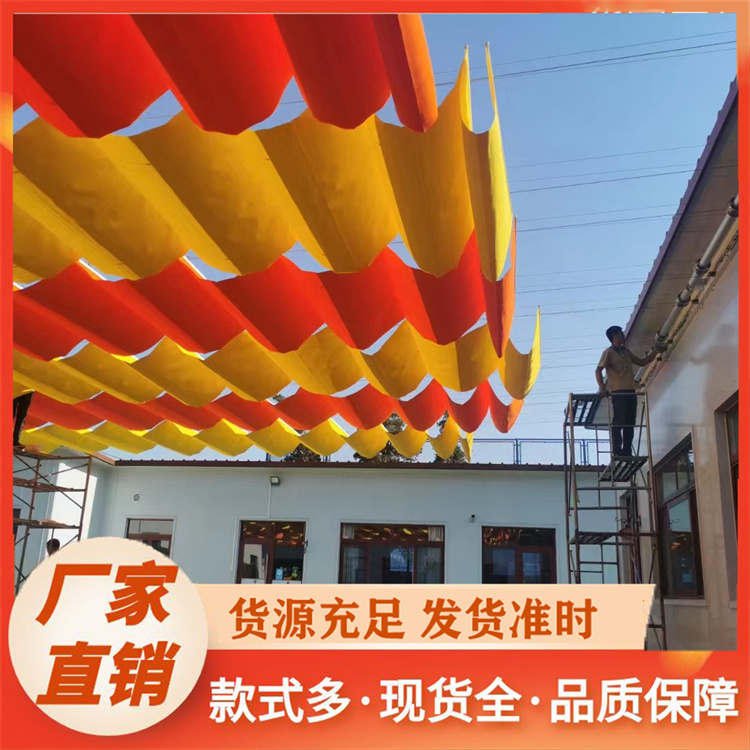 木杉 户外幼儿园电动遮阳帘/ 学校操场室外 天棚帘防晒 隔热定制安装