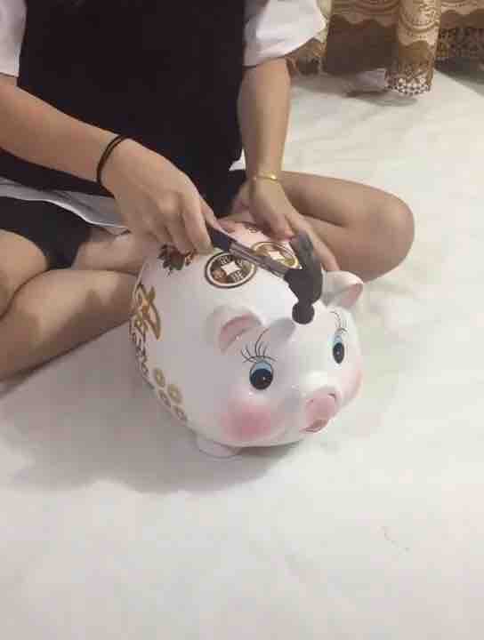 存钱罐2022年新款陶瓷猪只进不出网红成人儿童女孩男孩可爱储钱罐