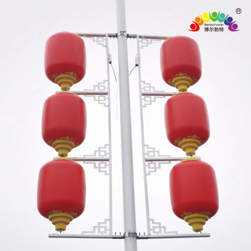 LED灯笼灯箱 市政道路照明太阳能中国结厂家批发博尔勃特
