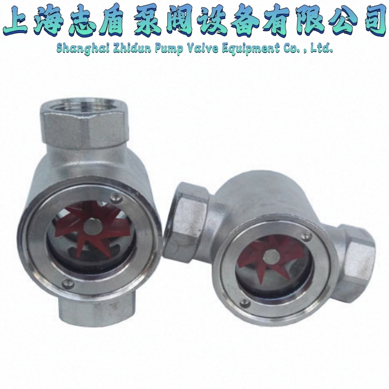 泵用循环水流叶轮视镜 直通式视镜 油流观察器 水流观察器 玻璃视镜