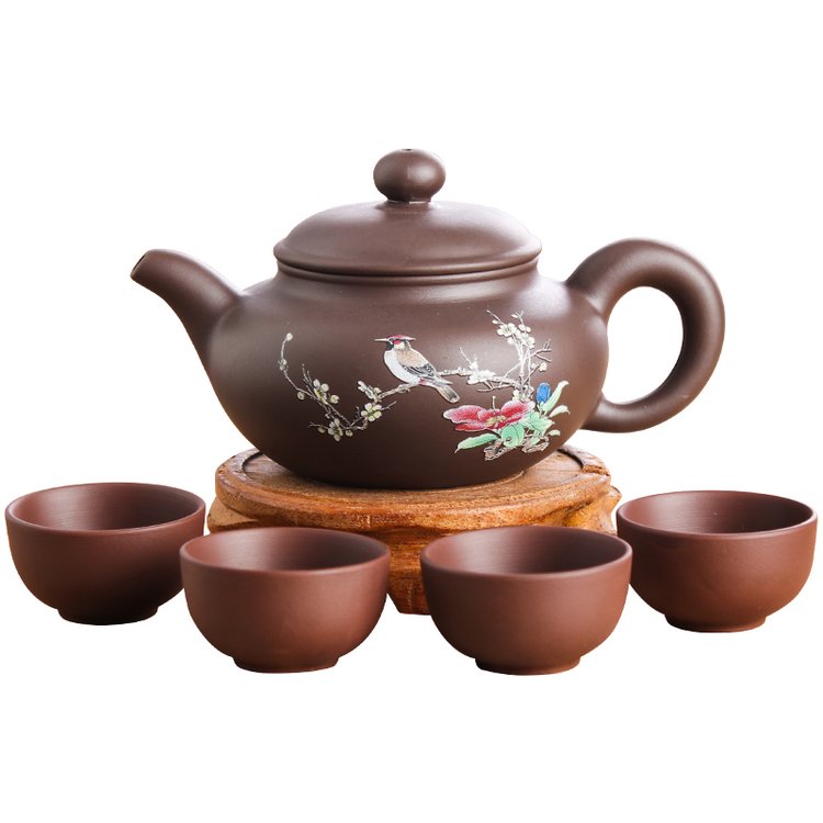 宜兴朱泥紫砂壶西施壶纯手工仿古茶壶球孔过滤泡茶壶功夫茶具套装