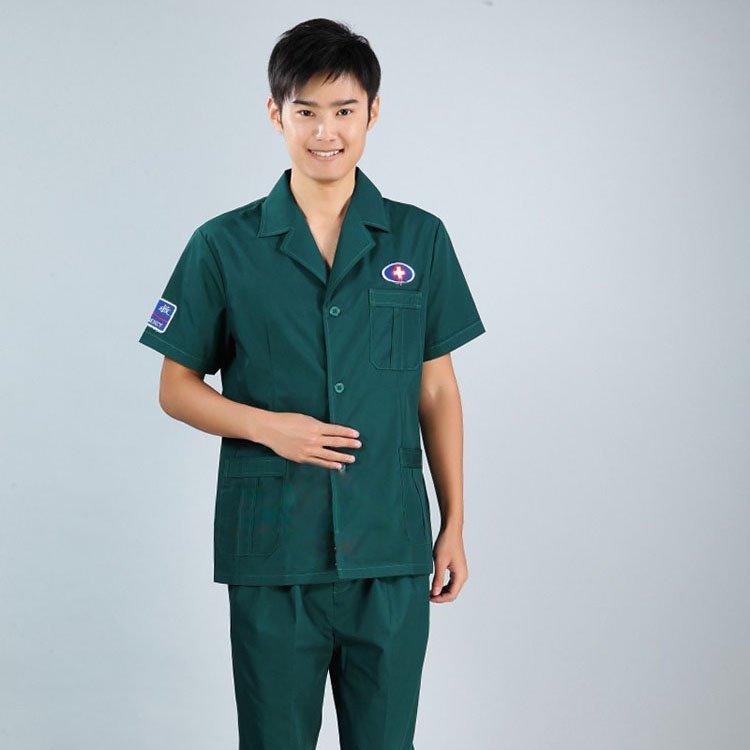 医院急救服装 墨绿短袖夏季急诊科医生护士制服