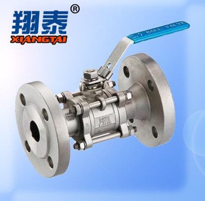 Q41F三片式法兰球阀 DN100 304不锈钢手动操作阀门PN16