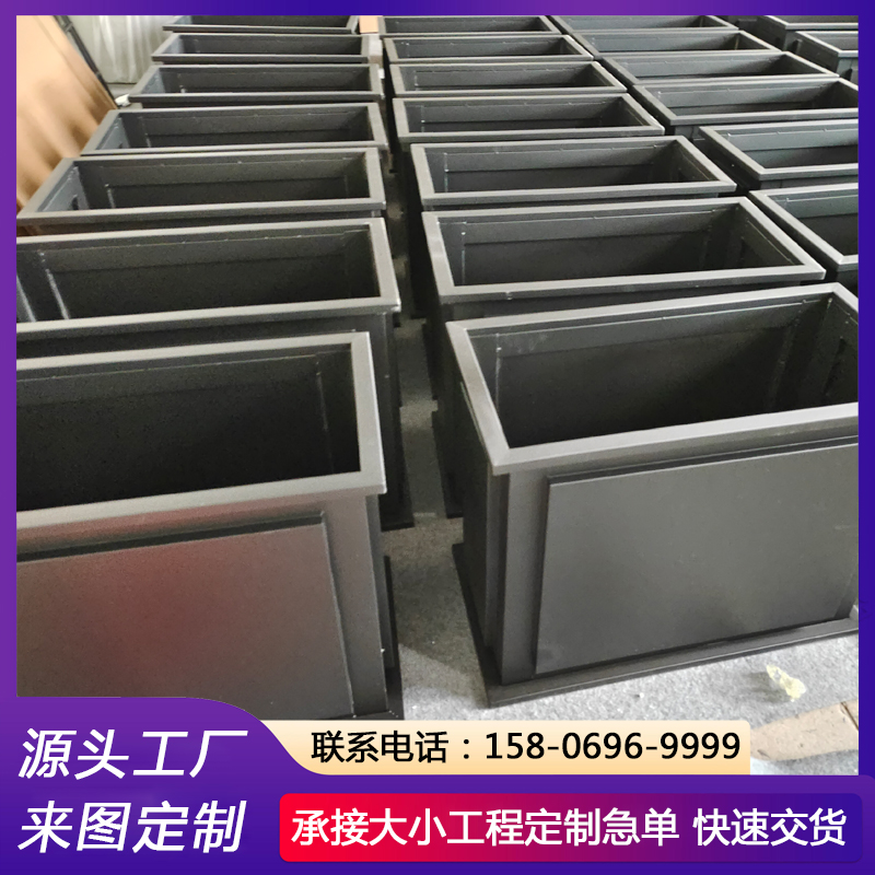 道路花箱护栏定做厂家 防腐耐用 市政花槽来图定做