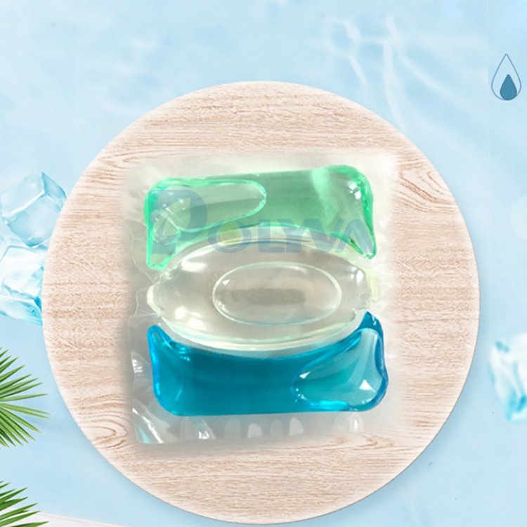 三色洁净留香洗衣凝珠 三腔洗衣珠日化用品 持久留香