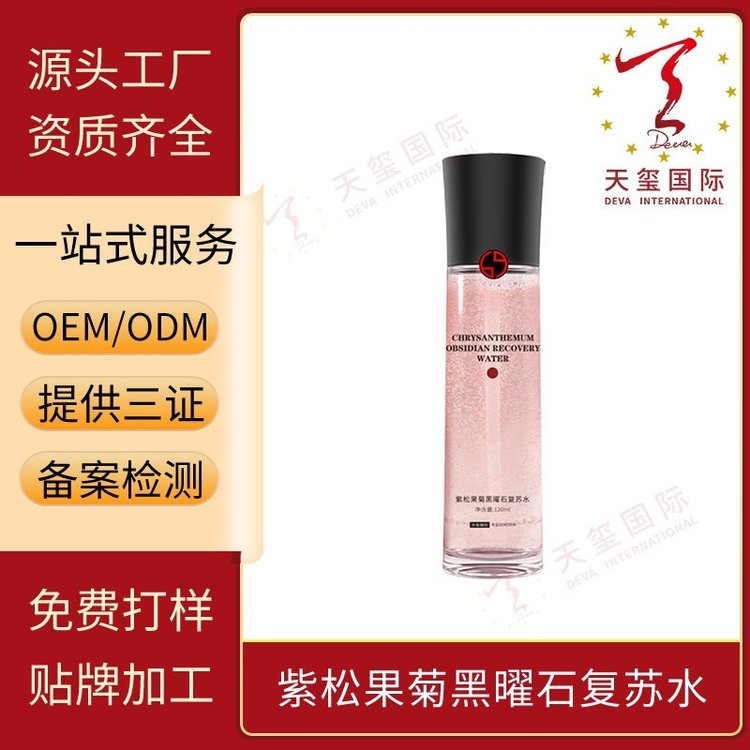 天玺紫松果菊黑曜石复活水改善暗沉保湿补水贴牌生产OEM代加工