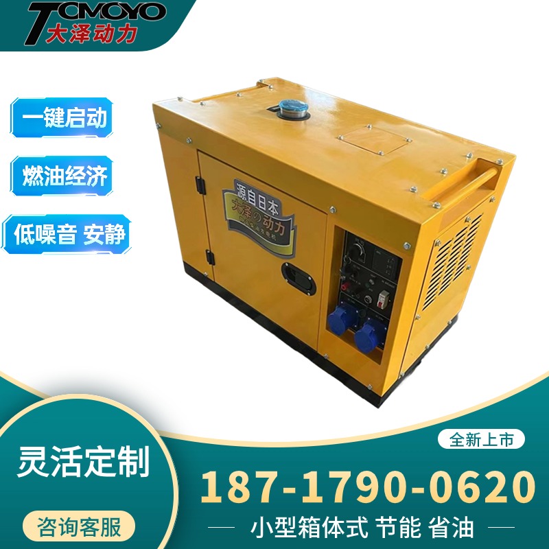 大泽動力 3KW 5KW 6KW 7KW8KW小型静音箱柴油发电机 家用 户外施工220V