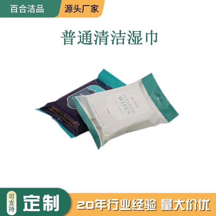20片装普通清洁 一次性擦手卫生湿巾 带飞机孔