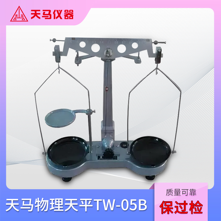 天马物理天平 TW-05B 500g称量 金属标尺 标配砝码套装